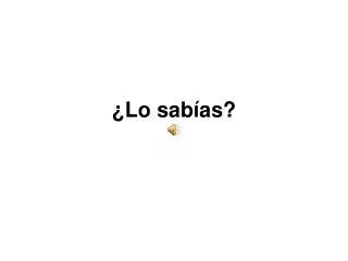 lo sab as