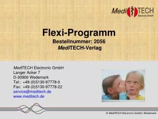 flexi programm bestellnummer 2056 medi tech verlag