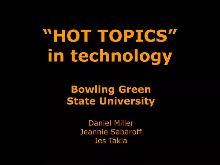 hot topics in technology