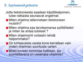 5 systeemiohjelmisto