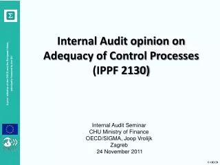 Internal Audit opinion on Adequacy of Control Processes (IPPF 2130)