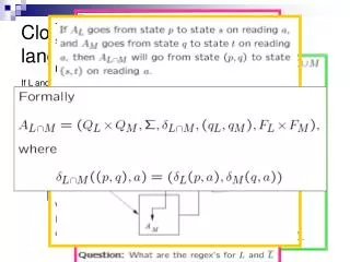 closure properties for regular languages