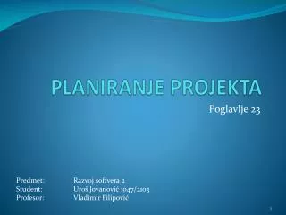 planiranje projekta