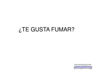 te gusta fumar