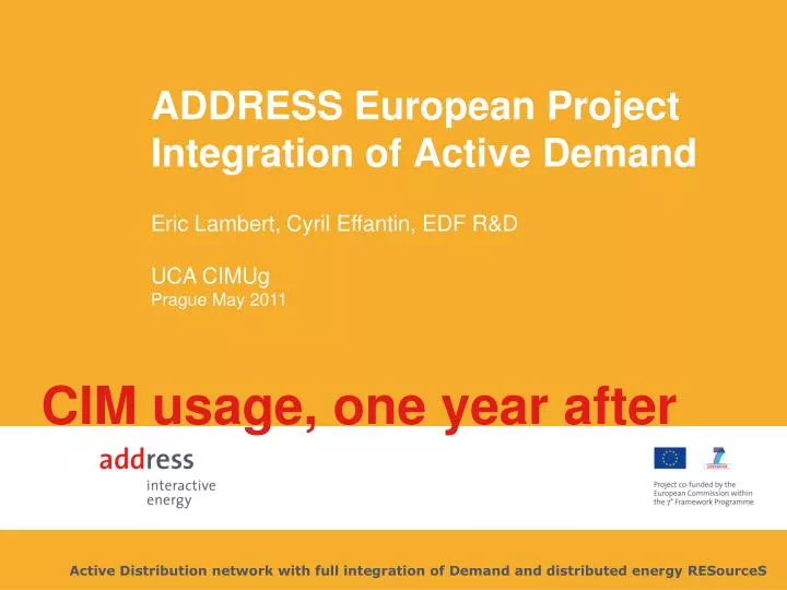 address european project integration of active demand