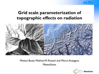 Grid scale parameterization of topographic effects on radiation