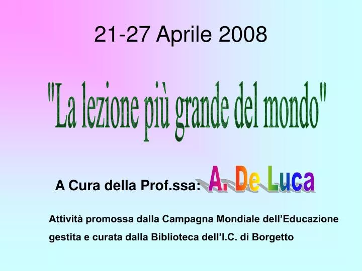 21 27 aprile 2008