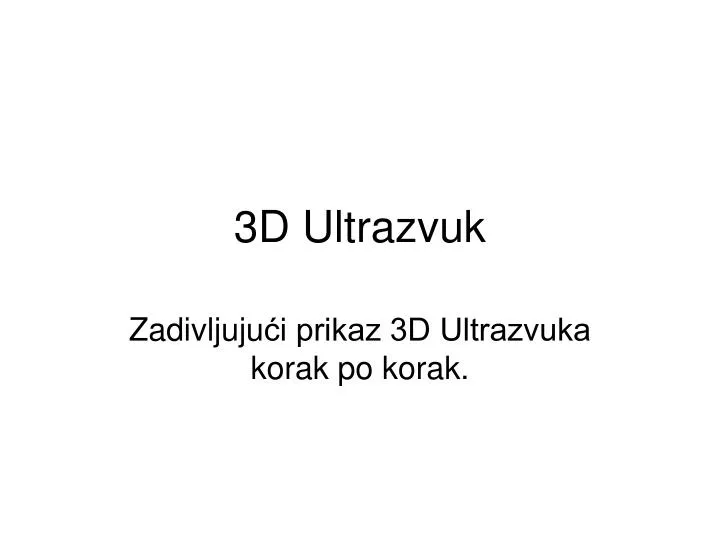 3d ultrazvuk