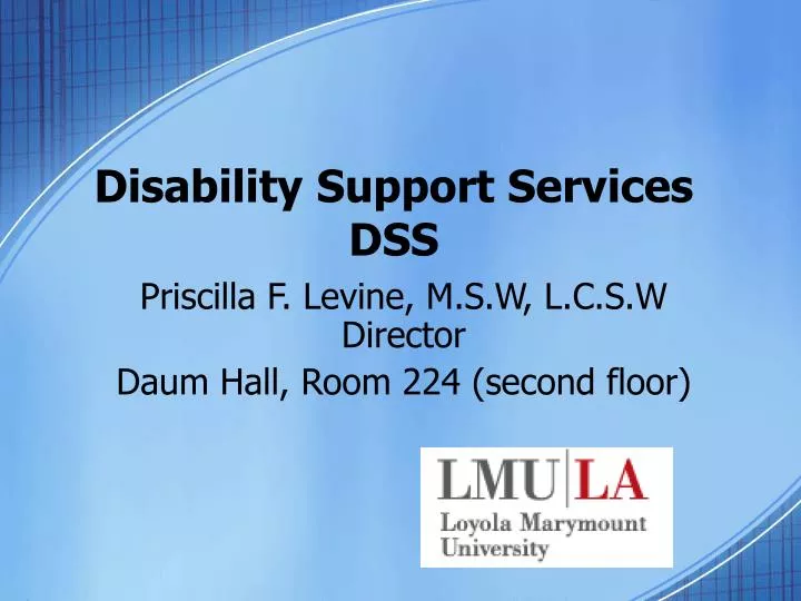 disability support services dss