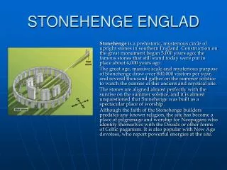 STONEHENGE ENGLAD