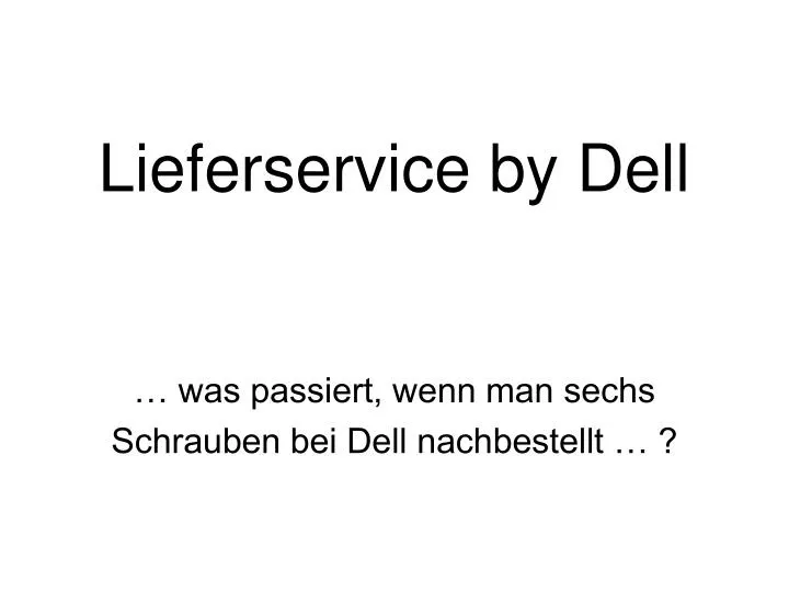 lieferservice by dell