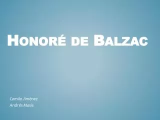 honor de balzac