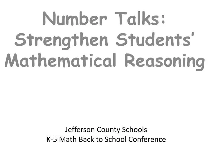 jefferson county schools k 5 math back to school conference