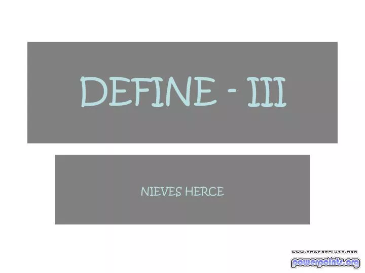 define iii