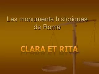 les monuments historiques de rome