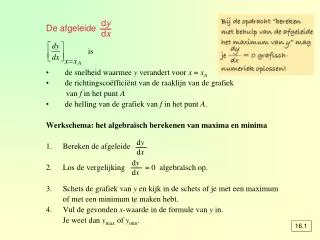 de afgeleide