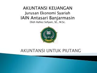 akuntansi untuk piutang