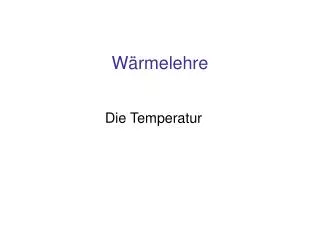 w rmelehre