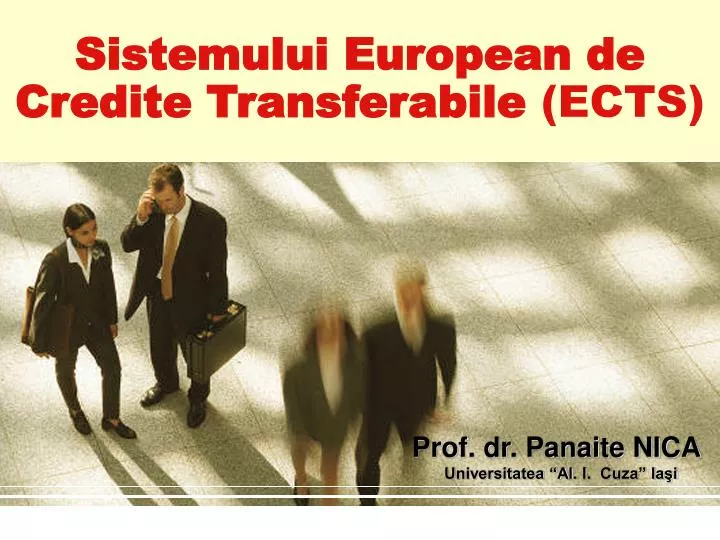 sistemului european de credite transferabile ects