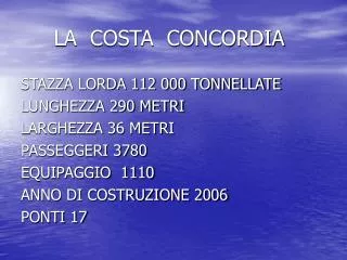 la costa concordia