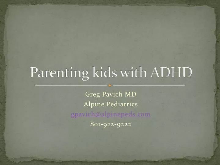 parenting kids with adhd