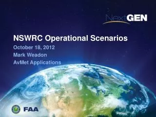 NSWRC Operational Scenarios