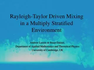 Rayleigh-Taylor Driven Mixing in a Multiply Stratified Environment