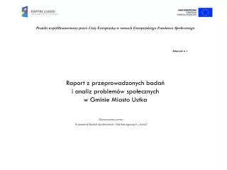 za cznik nr 1 raport z przeprowadzonych bada i analiz problem w spo ecznych w gminie miasto ustka
