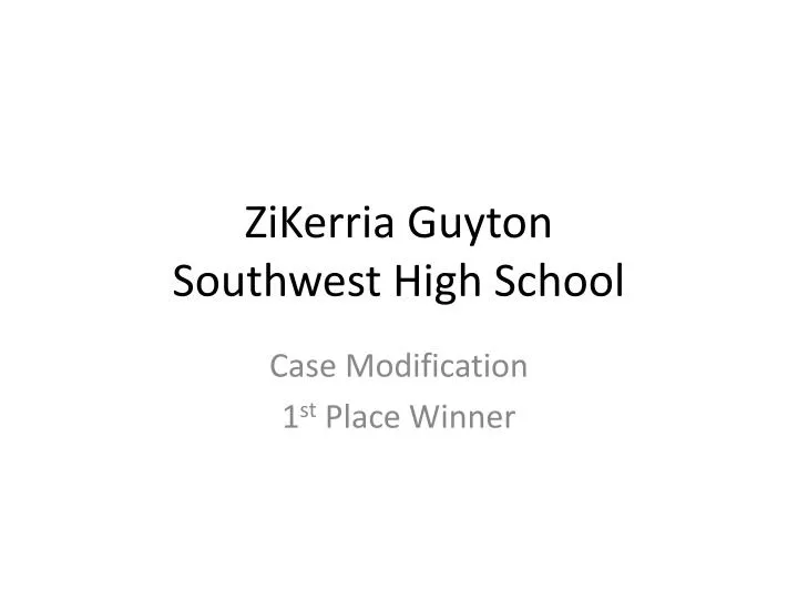zikerria guyton southwest high school