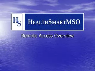 Remote Access Overview