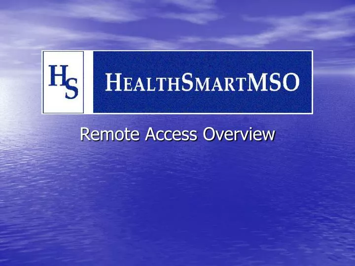 remote access overview