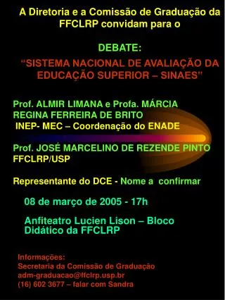 a diretoria e a comiss o de gradua o da ffclrp convidam para o debate