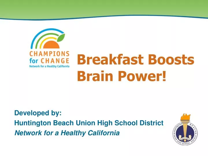 breakfast boosts brain power