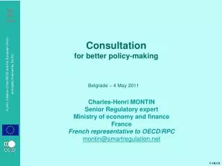consultation for better policy making