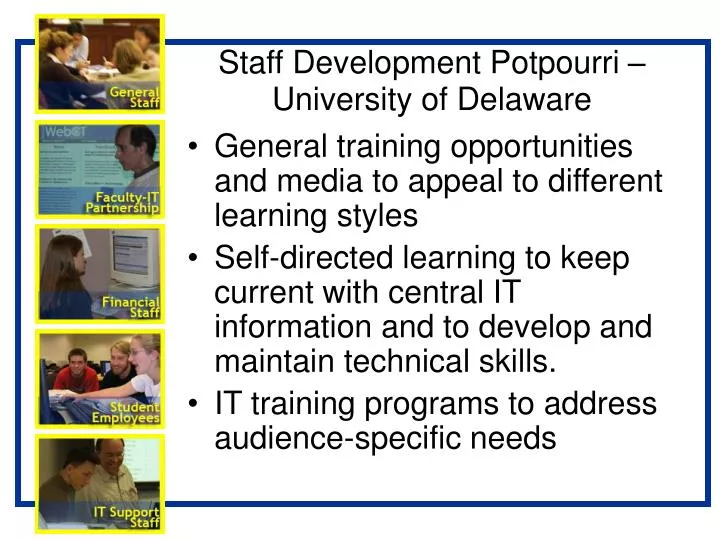 staff development potpourri university of delaware