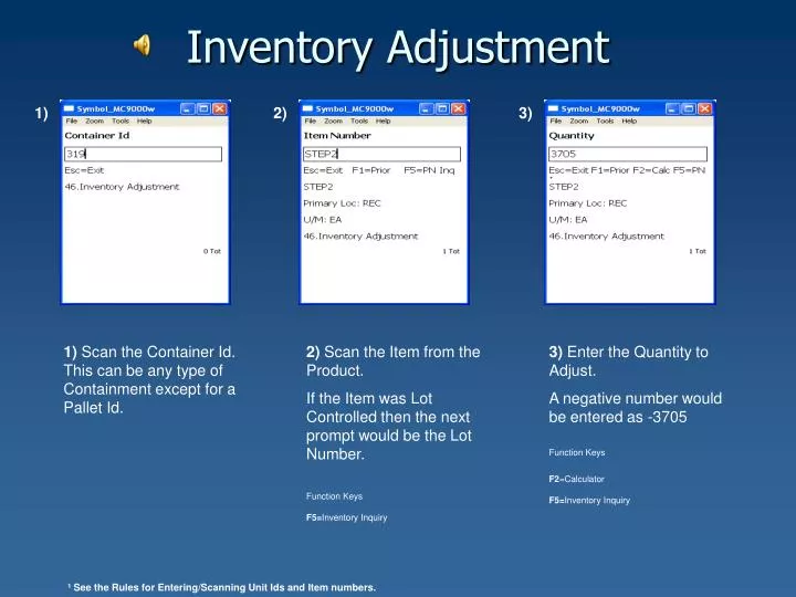 inventory adjustment