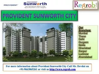 2/3 bhk apartments in provident sunworth bangalore