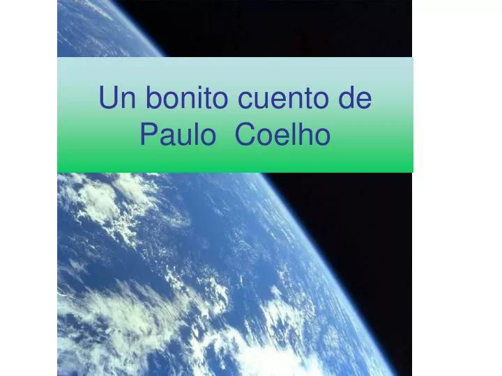 un bonito cuento de paulo coelho