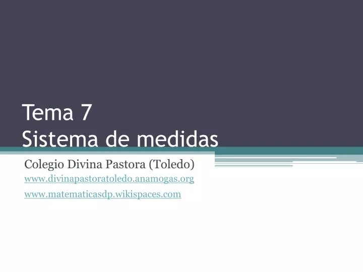 tema 7 sistema de medidas