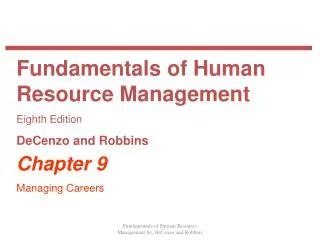 Chapter 9 Managing Careers