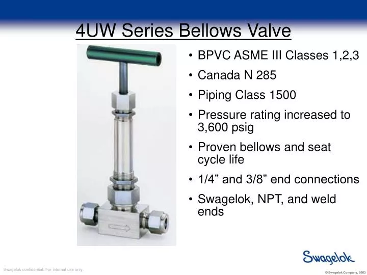 4uw series bellows valve