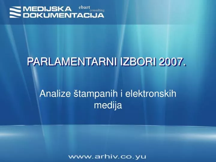 parlamentarni izbori 2007