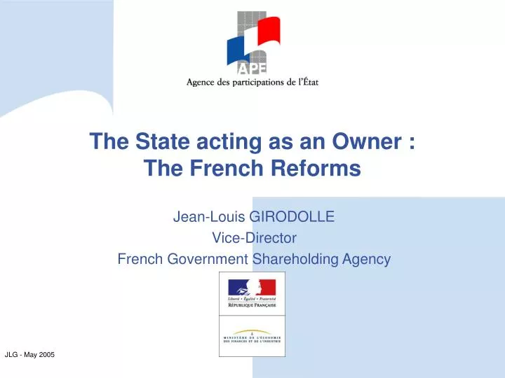 the state acting as an owner the french reforms