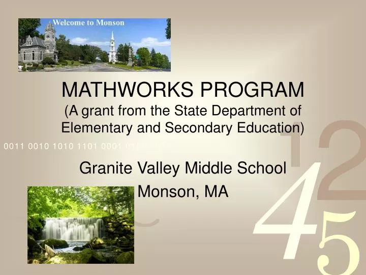 mathworks program a grant from the state department of elementary and secondary education