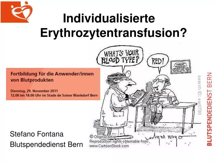 individualisierte erythrozytentransfusion