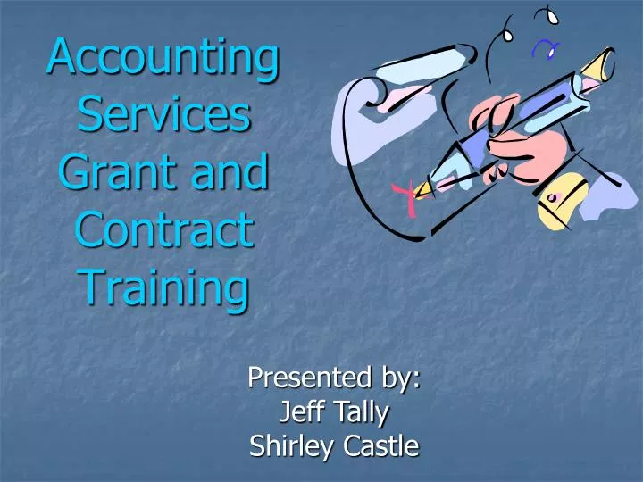 accounting services grant and contract training