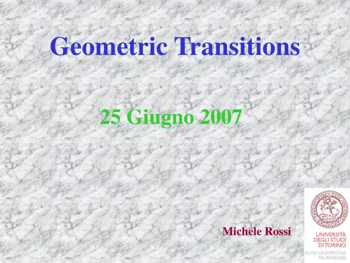 geometric transitions