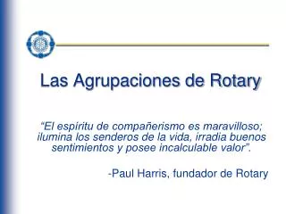 las agrupaciones de rotary