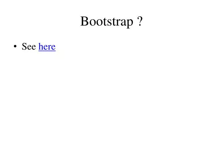 bootstrap