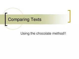 Comparing Texts